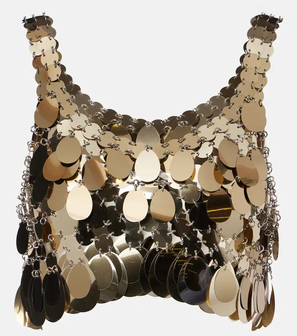  Rabanne Rabanne Sequined Crop Top 
