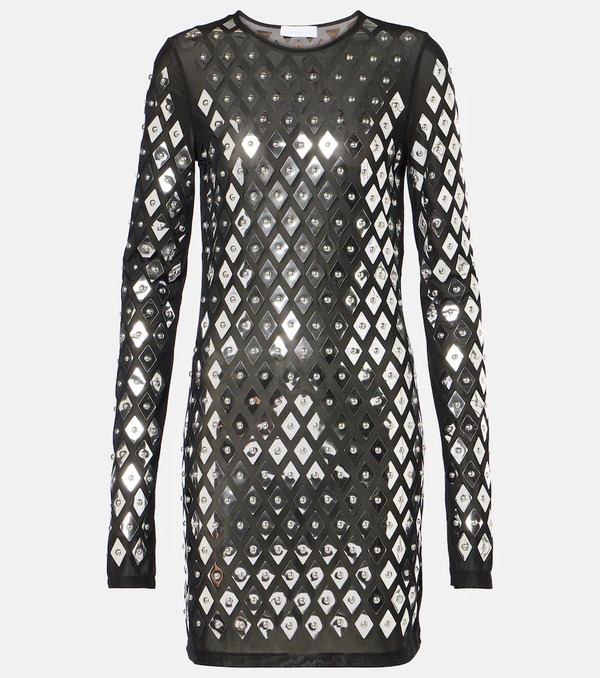 Rabanne Rabanne Studded Jersey Minidress 
