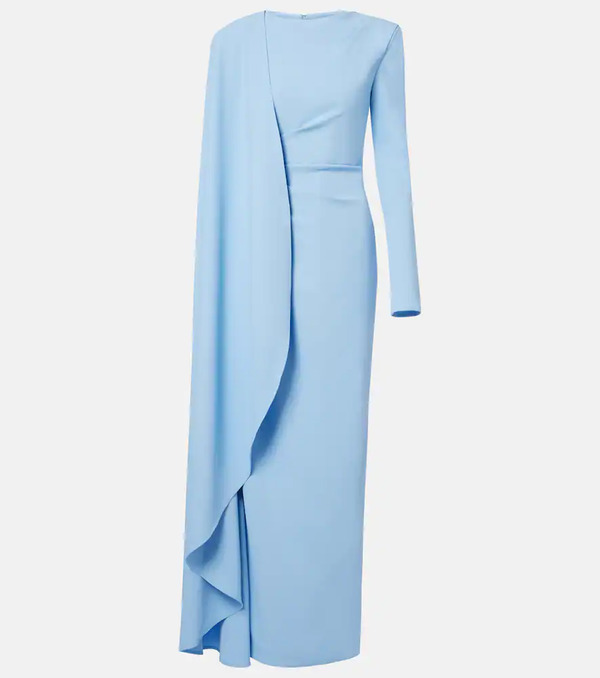  Rachel Gilbert Rachel Gilbert Dion Caped Draped Gown 
