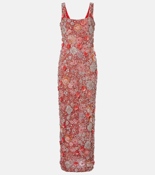  Rachel Gilbert Rachel Gilbert Francesca Embellished Floral Gown 
