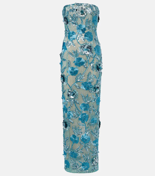  Rachel Gilbert Rachel Gilbert Pierre Embellished Bustier Gown 