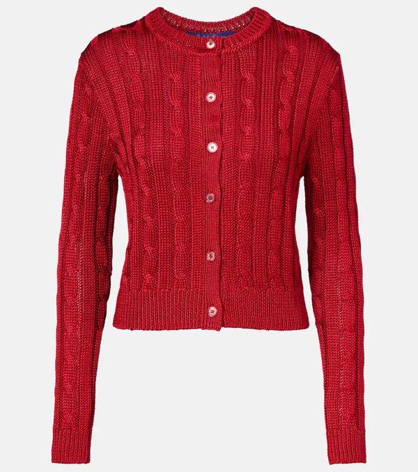  Ralph Lauren Collection Ralph Lauren Collection Cable-knit Silk Cardigan 