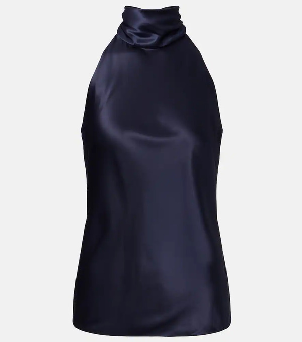  Ralph Lauren Collection Ralph Lauren Collection Chilton Silk-blend Charmeuse Top 