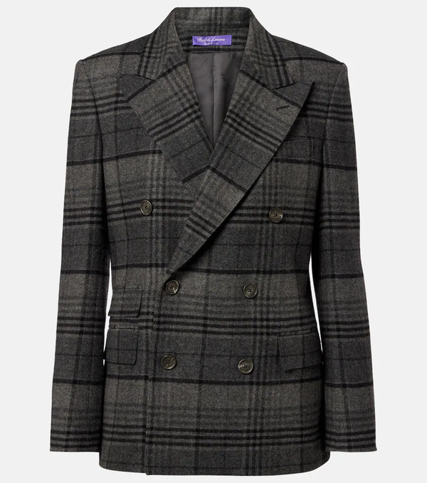  Ralph Lauren Collection Ralph Lauren Collection Kent Checked Double-breasted Wool Jacket 