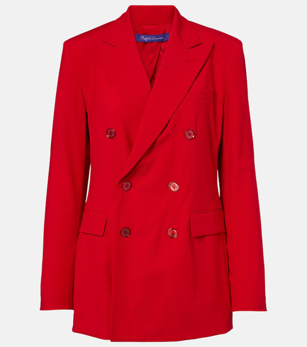  Ralph Lauren Collection Ralph Lauren Collection Ramona Double-breasted Wool-blend Blazer 
