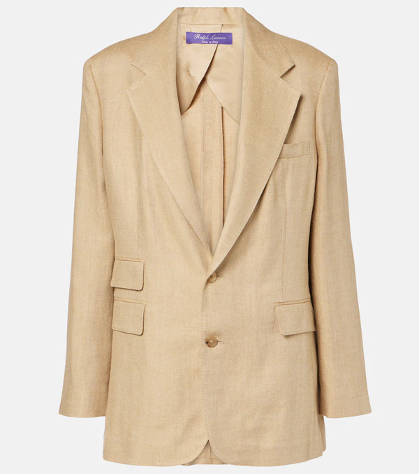  Ralph Lauren Collection Ralph Lauren Collection Russel Silk And Linen Blazer 