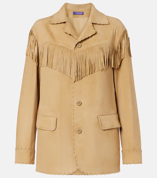  Ralph Lauren Collection Ralph Lauren Collection Ryland Fringed Suede Jacket 