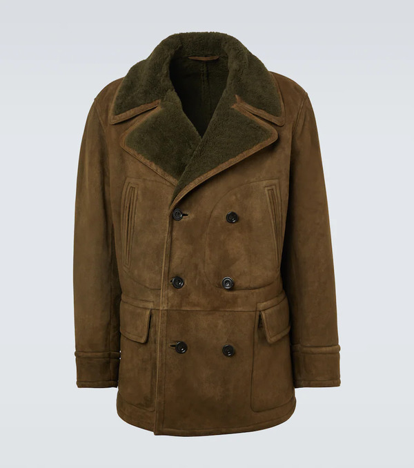  Ralph Lauren Purple Label Ralph Lauren Purple Label Shearling-lined Suede Jacket 