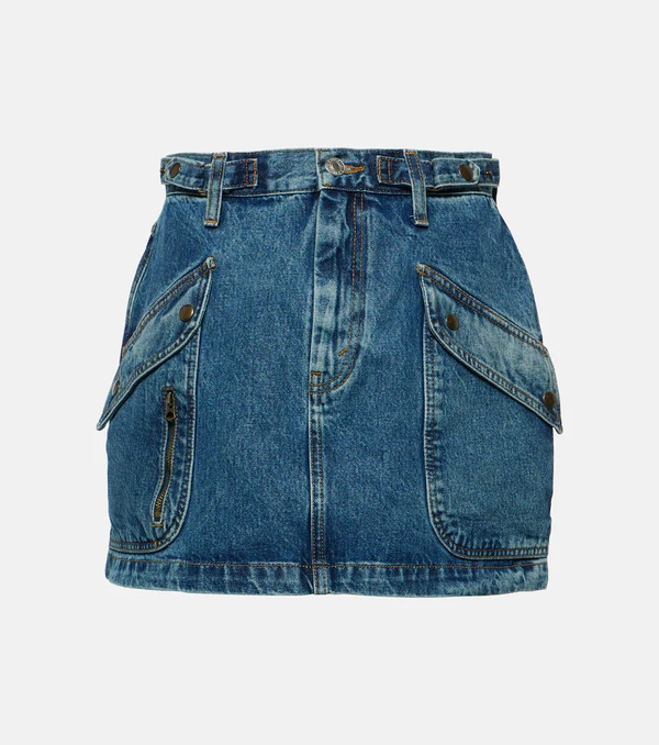  Re/done Re/done Racer Denim Miniskirt 