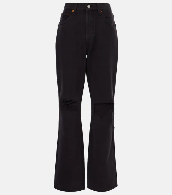  Re/done Re/done 90s Distressed High-rise Flared Jeans 