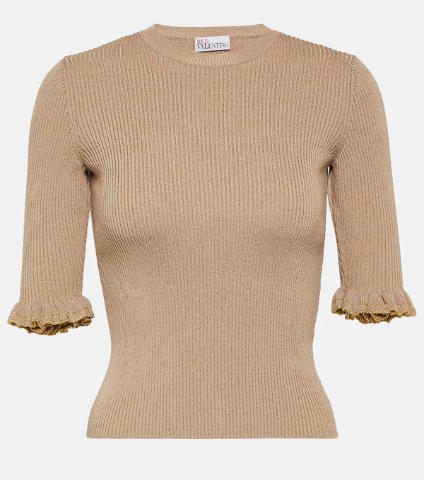  Redvalentino Redvalentino Ribbed-knit Wool-blend Top 