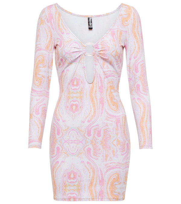 Reina Olga Reina Olga Duke Printed Cutout Minidress 
