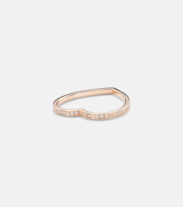  Repossi Repossi Antifer 18kt Rose Gold Ring With Diamonds 