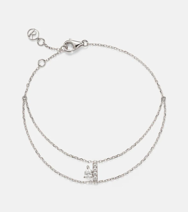  Repossi Repossi Letters 18kt White Gold Bracelet With Diamonds 