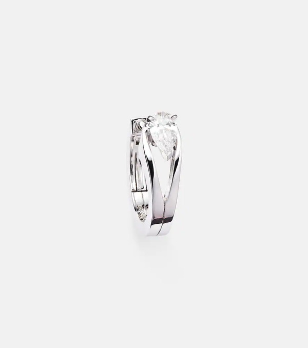  Repossi Repossi Serti Inverse Xs 18kt White Gold Single Earring With Diamond 