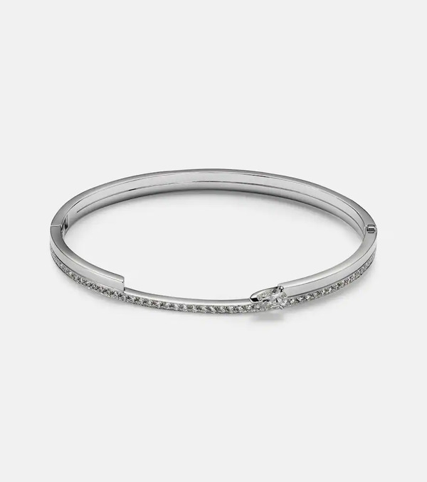 Repossi Repossi Serti Sur Vide 18kt White Gold Bangle With Diamonds 