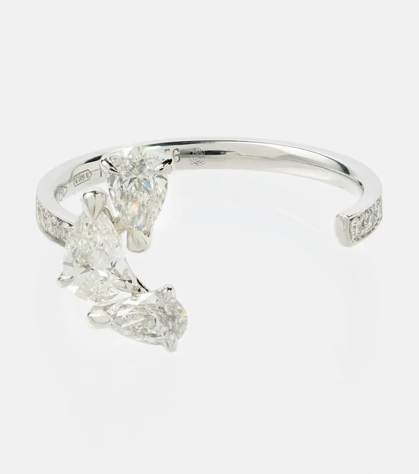  Repossi Repossi Serti Sur Vide 18kt White Gold Ring With Diamonds 