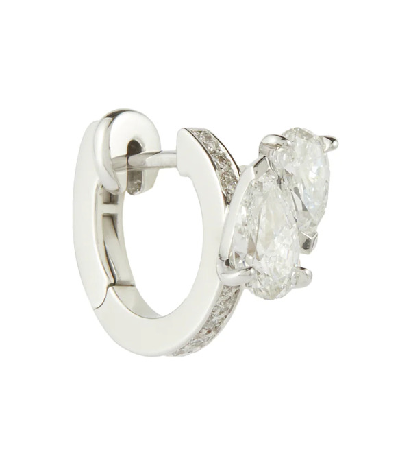  Repossi Repossi Serti Sur Vide 18kt White Gold Single Earring With Diamonds 