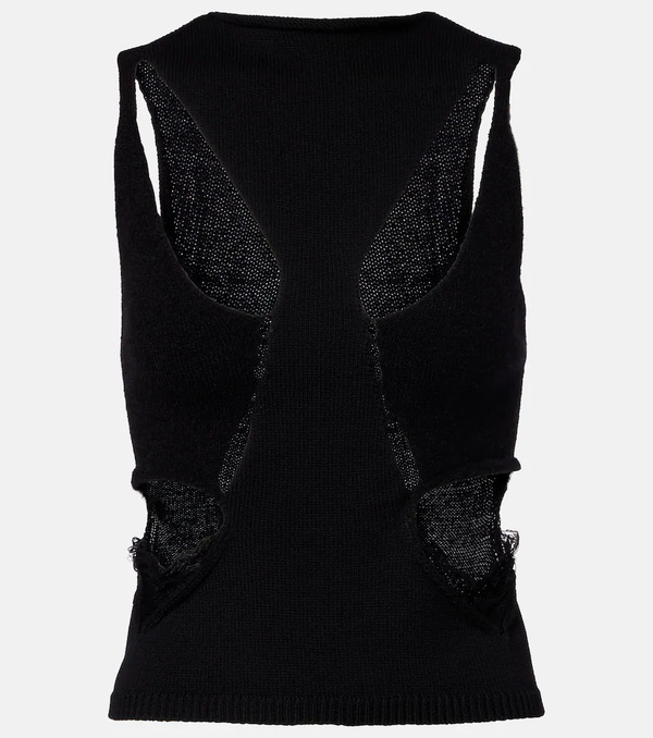  Rick Owens Rick Owens Alpaca-trimmed Virgin Wool Top 