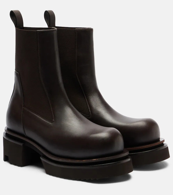  Rick Owens Rick Owens Beatle 60 Leather Platform Chelsea Boots 