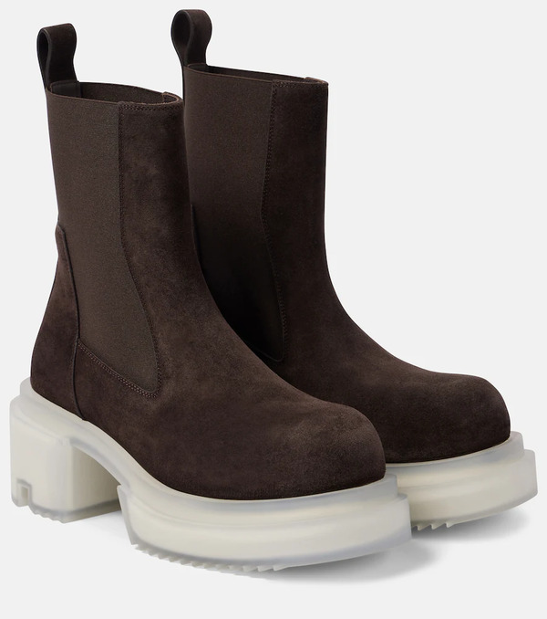  Rick Owens Rick Owens Beatle Suede Ankle Boots 