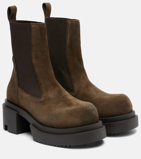  Rick Owens Rick Owens Beatle Suede Chelsea Boots 