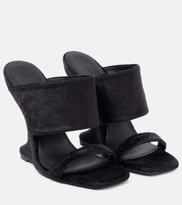  Rick Owens Rick Owens Cantilever Suede Mules 