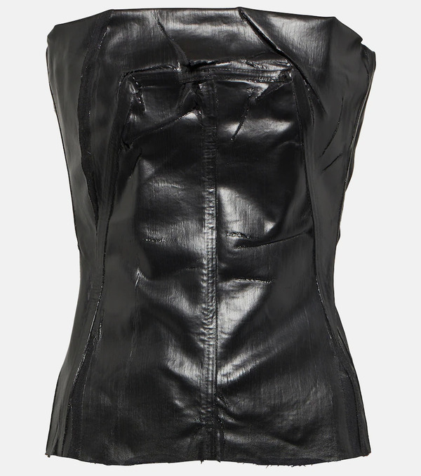  Rick Owens Rick Owens Coated Denim Bustier 