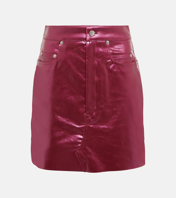  Rick Owens Rick Owens Coated Denim Miniskirt 