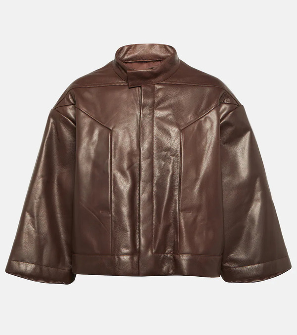  Rick Owens Rick Owens Cropped Leather Jacket 