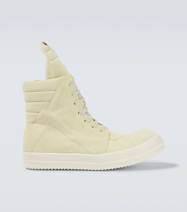  Rick Owens Rick Owens Geobasket Suede High-top Sneakers 
