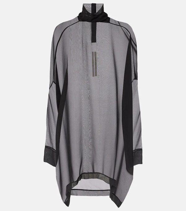  Rick Owens Rick Owens Hollywood Sheer Silk Chiffon Top 