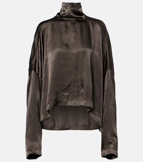  Rick Owens Rick Owens Jumbo Tabard Asymmetric Satin Top 