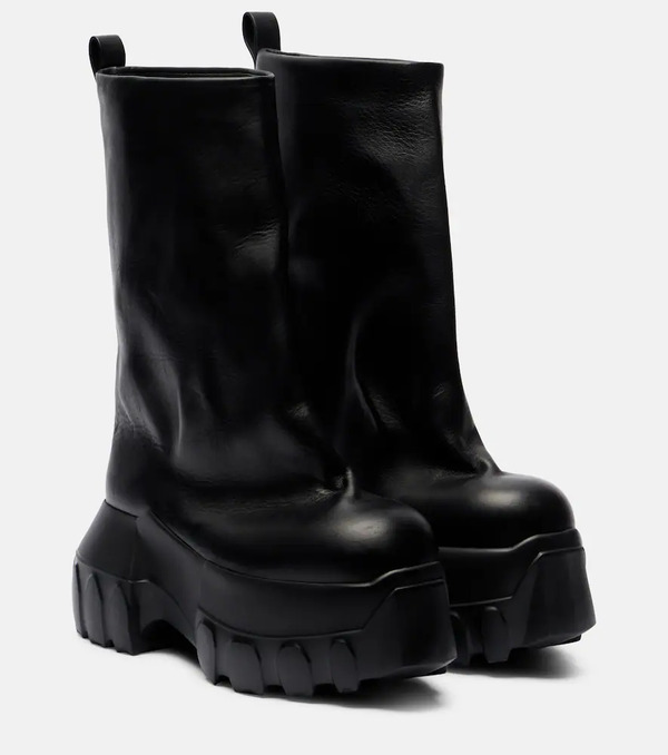  Rick Owens Rick Owens Mega Tractor Leather Mid-calf Boots 