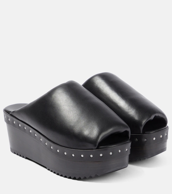  Rick Owens Rick Owens Padded Leather Platform Sandals 
