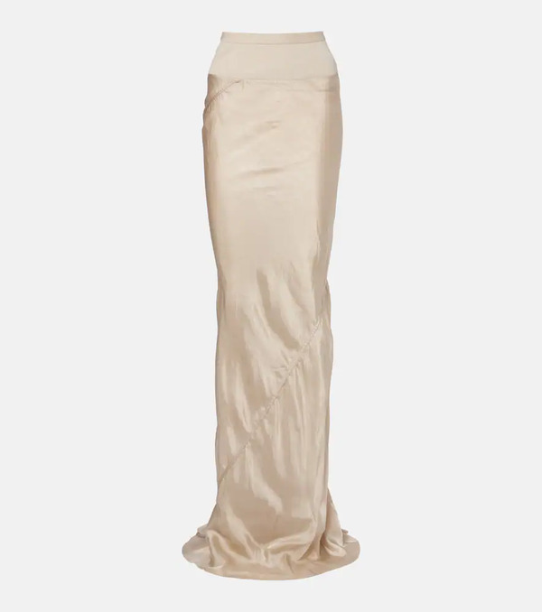  Rick Owens Rick Owens Satin Maxi Skirt 