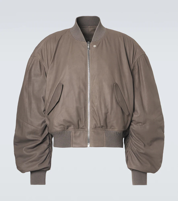  Rick Owens Rick Owens Secchia Flight Leather Bomber Jacket 