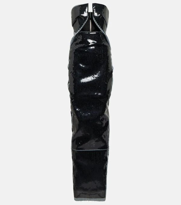  Rick Owens Rick Owens Strapless Sequined Gown 