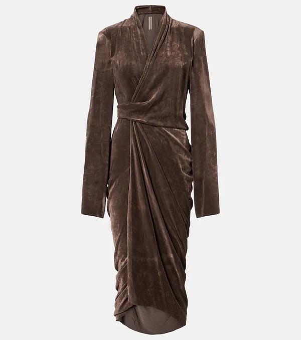  Rick Owens Rick Owens Wrap Midi Dress 
