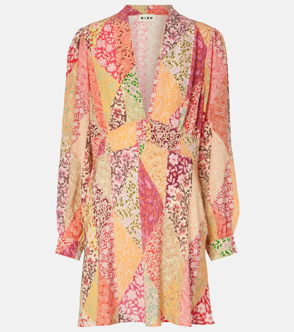  Rixo Rixo Hebe Printed Silk Minidress 