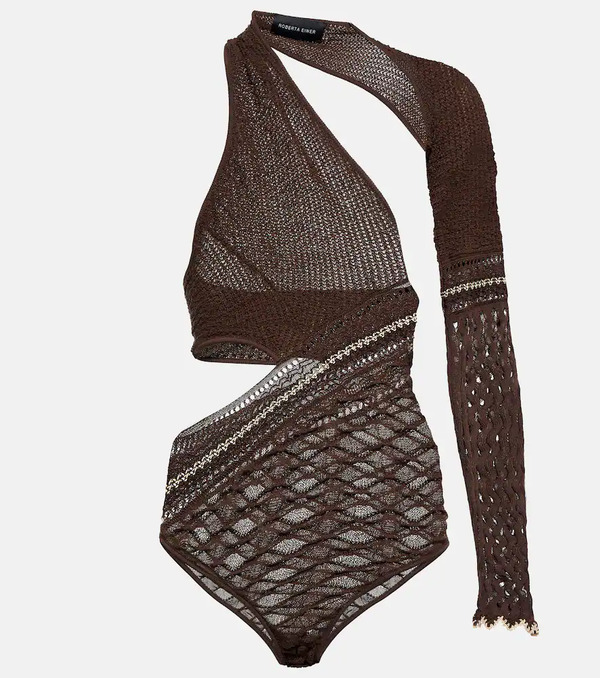  Roberta Einer Roberta Einer Dina Asymmetric Knit Bodysuit 