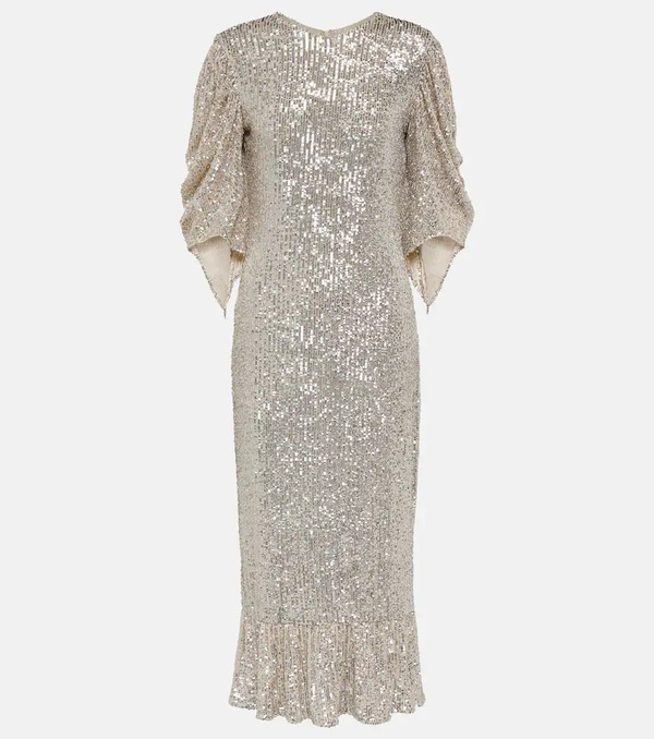  Roberta Einer Roberta Einer Drama Sequined Midi Dress 