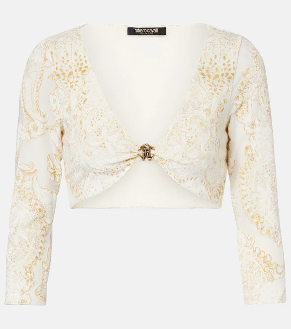  Roberto Cavalli Roberto Cavalli Embellished Top 