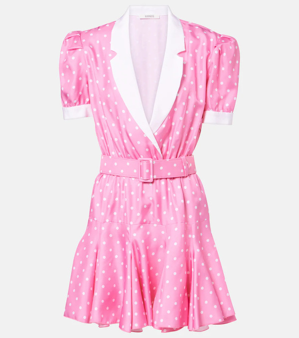  Rodarte Rodarte Polka-dot Silk Twill Minidress 