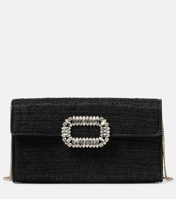  Roger Vivier Roger Vivier Bouquet Mini Tweed Clutch 