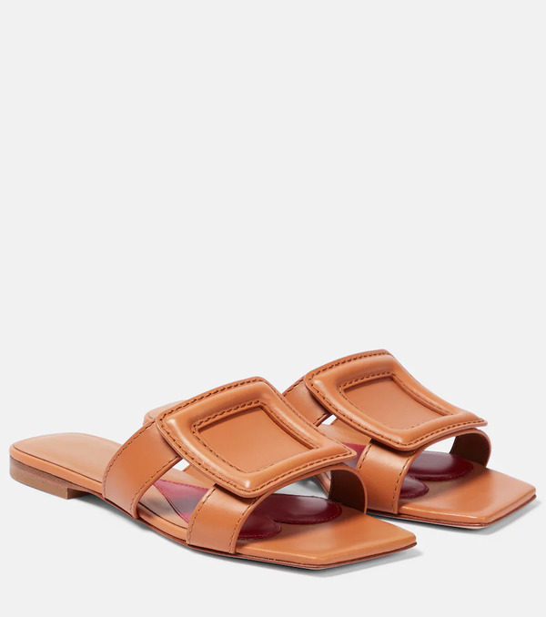  Roger Vivier Roger Vivier Buckle Leather Sandals 