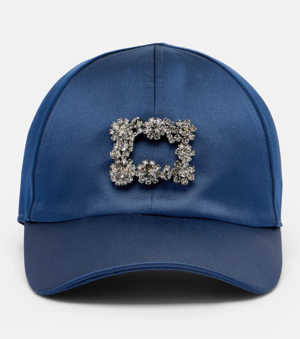  Roger Vivier Roger Vivier Efflorescence Satin Baseball Cap 