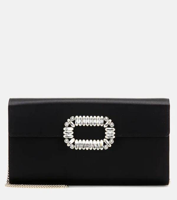  Roger Vivier Roger Vivier Evening Envelope Satin Clutch 