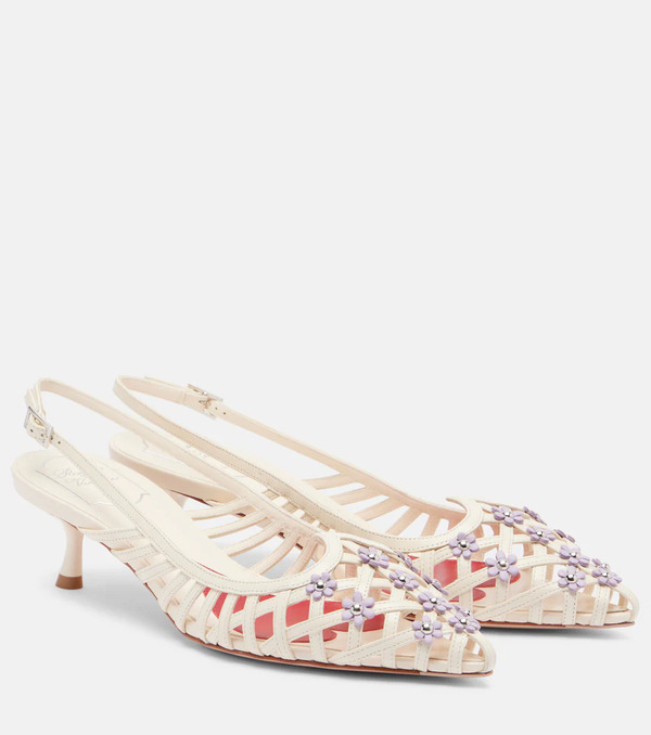  Roger Vivier Roger Vivier I Love Leather Slingback Pumps 