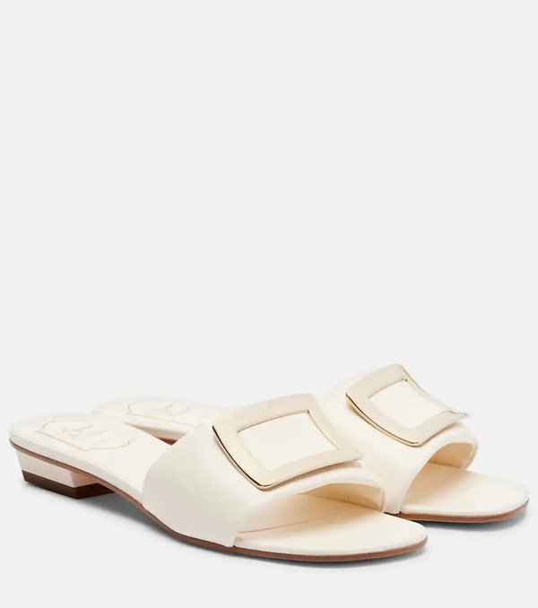  Roger Vivier Roger Vivier Leather Slides 